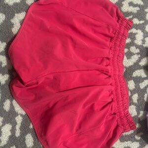 Lululemon pink hotty hot low rise shorts